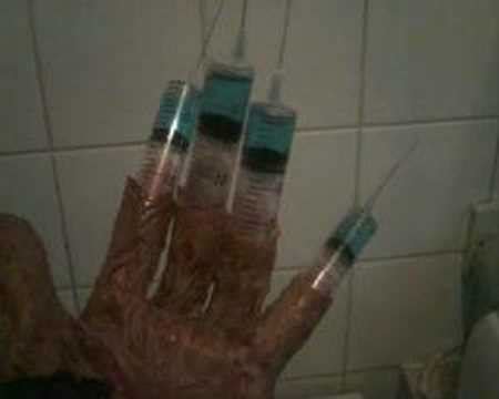 So how you plucked it out? 'Lets get high' Freddy Krueger Needle hand - YouTube
