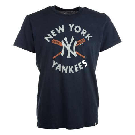 47 Brand Mens Short Sleeve New York Yankees T Shirt In Blue For Men