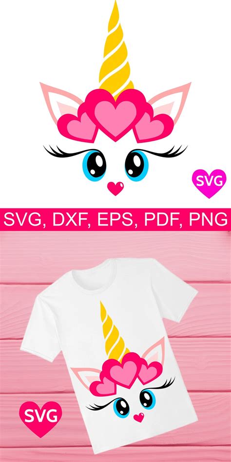 Cute Valentine's Day Gift for Her: Valentine Unicorn SVG - Etsy