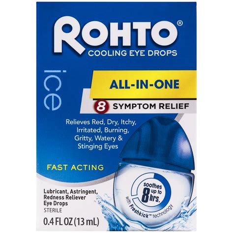 Rohto Ice All In One Multi Symptom Relief Cooling Eye Drops 04 Fl