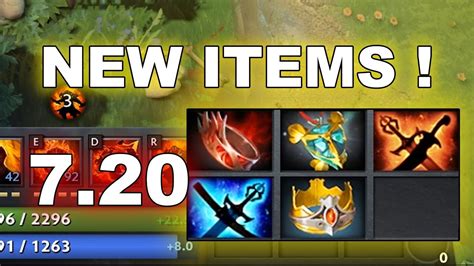The 7.20 gameplay update is now live, bringing with it a large number of gameplay changes, dozens of updated abilities, and much more. 7.20 patch Dota 2 - ALL New Items! - YouTube