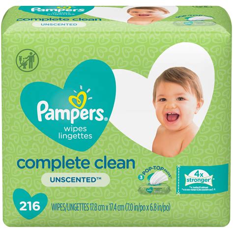 Pampers Pampers Baby Wipes Complete Clean Unscented 3x Pop Top 216