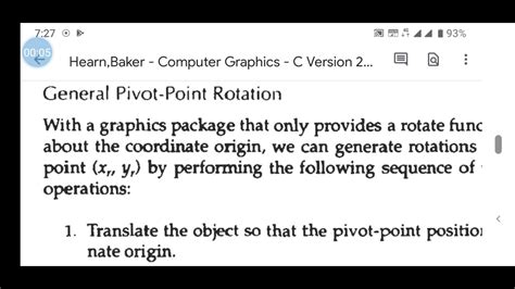 General Pivot Point Rotationand General Fixed Point Scaling Youtube