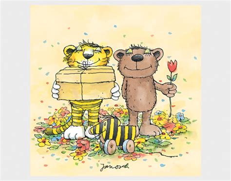 .tiger und dem bären in post für den tiger, oh, wie schön ist panama (verfilmt unter dem gleichen titel) und ich mach dich gesund, sagte der bär auftrat. Geburtstag Janosch