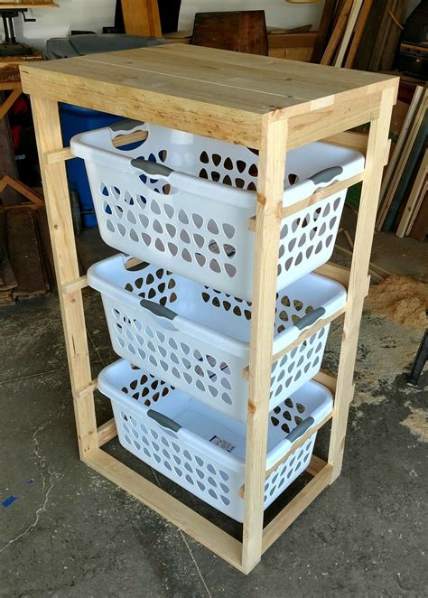 3 Tier Laundry Rack Total Cost To Build Including 3 Laundry Baskets