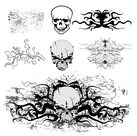 Grunge Skull Vector Art Vector Vector Free Vector Art Skull Art