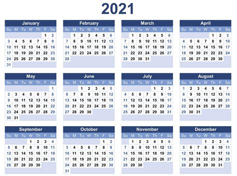 Personalize the spreadsheet calendars using the online excel download these free printable excel calendar templates with us holidays and customize them as you like. One Year Small Calendar 2021 Template Horizontal - Set ...