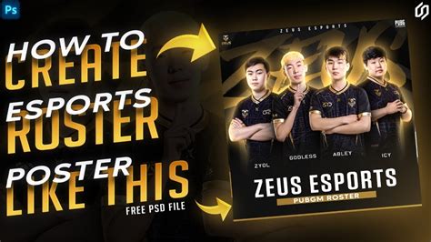 How To Create Professional Esports Roster Poster In Photoshop 2