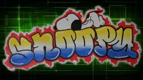 Simple Snoopy Graffiti Drawing Youtube