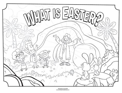 Great happy easter text to color coloring pages printable. What is Easter Cover Coloring Page - Whats in the Bible
