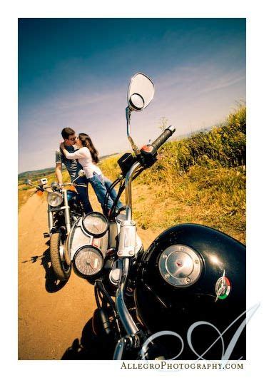 Go for a walk in the snow and have a picture of your kissing under a streetlight in the snowfall. Motorcycle Portrait Ideas For Couples | Motorcycle ...