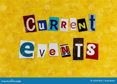 Current Event News Social Media Article Business Newsletter Stock Image