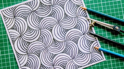 The designs display simple geometric shapes and use small dotted patterns that are synonymous with pop art. How to draw simple geometric design /Rainbow Art - YouTube