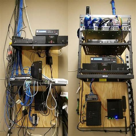 Step 1 diy network rack suggestions how to rackmount your gear for cheap diy rack case construction 6 first test. Network Closet before and after #itthings #cat6 #rackmount #networkcloset… | Server room ...