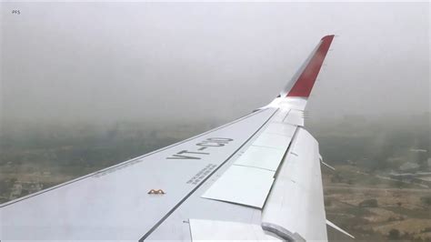 Airbus A320neo Landing Perfect Wing View After The Engine Failure