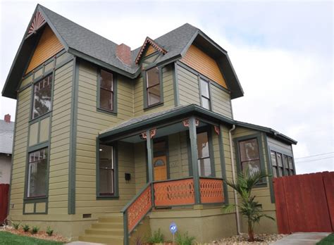 Traditionally quite dark, olives, browns, greens, dark reds and maroon were all quite common. Victorian exterior colors - Traditional - Exterior - San ...