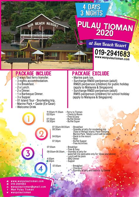 Klik pada gambar untuk melihat lebih jelas. Pakej Percutian 4 Hari 3 Malam Ke Pulau Tioman 2020 - Sun ...