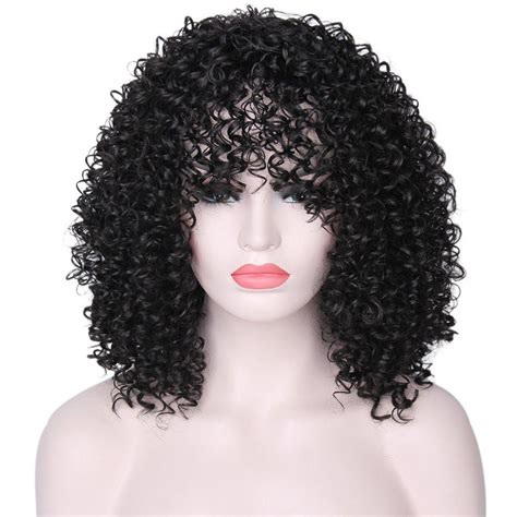 Off Chicshe Synthetic Afro Kinky Curly Wigs For Black Women African American Heat