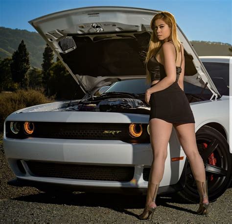 Pin By Joshua Hall On Dodge Challengerchargerdemon Mopar Girl Sexy Cars Car Girls