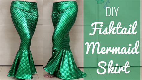 Two Mermaid Tails With The Words Diy Fishtail Mermaid Skirt
