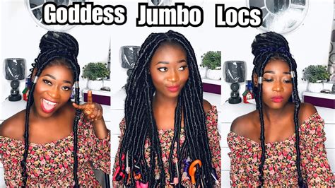 DIY How To Do Jumbo Goddess Faux Locs With Passion Twist Hair YouTube