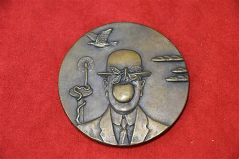Rene Magritte Cast Bronze Medal By Lunt Limited Edition Of