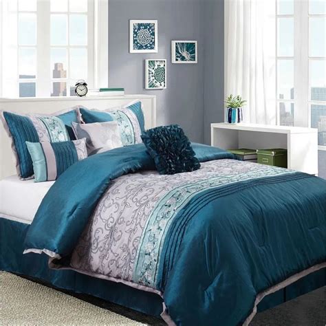 Grey And Turquoise Bedroom Ideas Teal Bedding Sets Comforter Sets