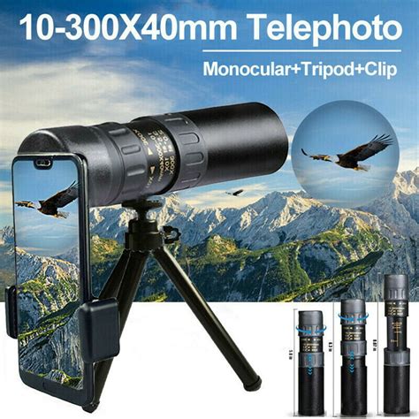 4k 10 300x40mm Super Telephoto Zoom Monocular Telescope Portable