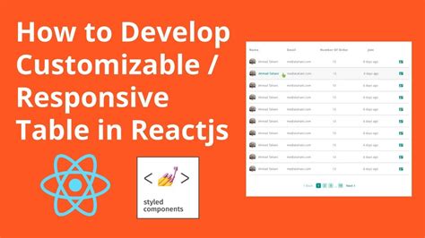How To Develop Customizable Responsive Table In Reactjs Youtube