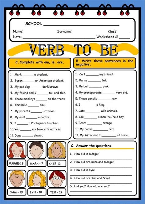 Verb To Be Interactive Worksheet Material Escolar En Ingles