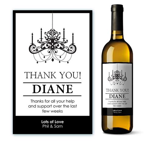 A Personalised Thank You Wine Label Perfect For Saying Thanks To Make