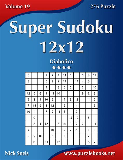 Super Sudoku 12x12 Diabolico Volume 19 276 Puzzle