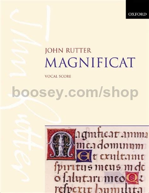 John Rutter Magnificat Vocal Score Satb