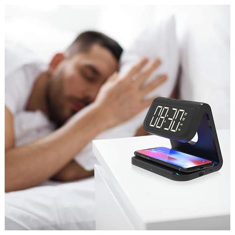 blaupunkt blp 2860 alarm clock with wireless charging black