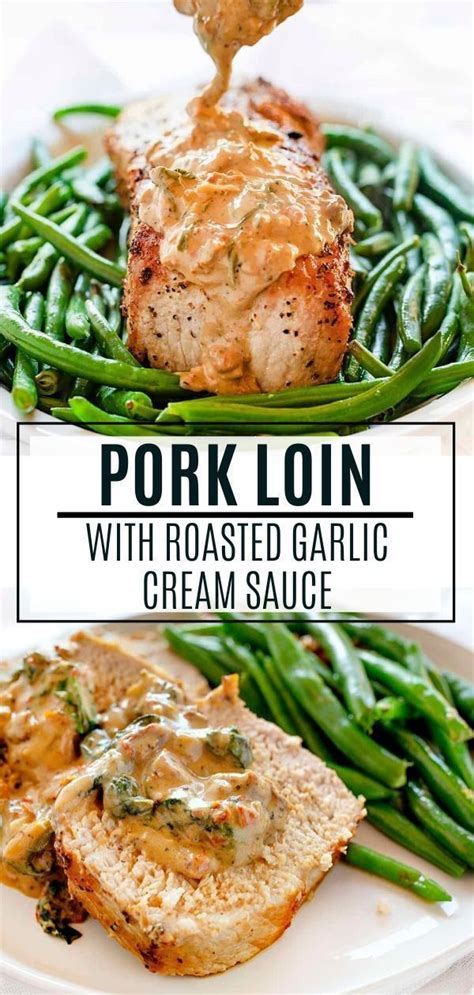 Salt, fresh tarragon, leeks, shallots, peppercorns, cod loin and 10 more. Pork Loin with Roasted Garlic Cream Sauce is a great holiday main dish recipe for dinner! The ...
