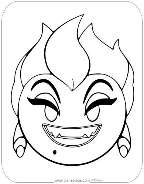 Disney Emoji Coloring Pages Free Printable Worksheets