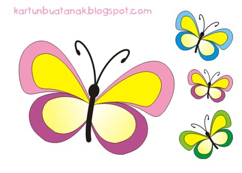Kreasi kolase dari biji bijian amuslima. Kupu-Kupu Kartun