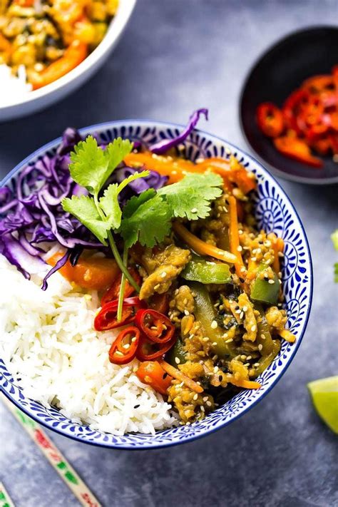 Thai Basil Chicken Bowls With Coconut Rice The Girl On Bloor