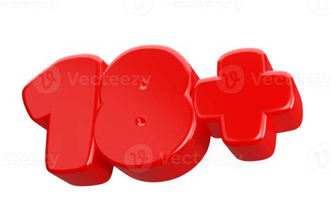 18 Plus 3d Word Text 17421222 Png