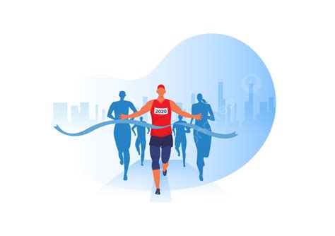 Marathon Race Vector Art Png People Running With Clothes On Marathon