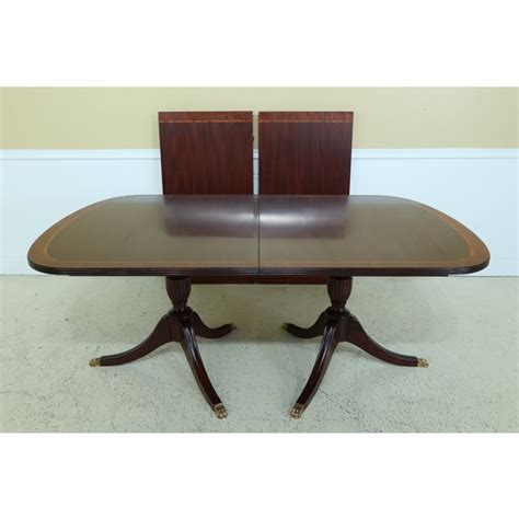 Henkel harris mahogany eight dining room chairs dining set amazing caseyandgram. Henkel Harris Model 2207 Banded Mahogany Dining Room Table ...