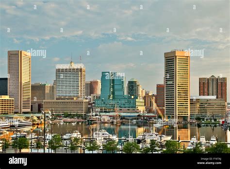 Skyline And Inner Harbor Baltimore Maryland Usa Stock Photo Alamy