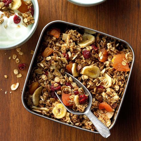 The only main ingredient in this recipe is the oatmeal, all the other ingredients can be substituted. Ultimate Fruity Granola Recipe | Taste of Home