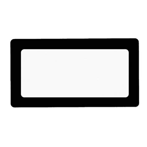 Solid Black Border Blank Label