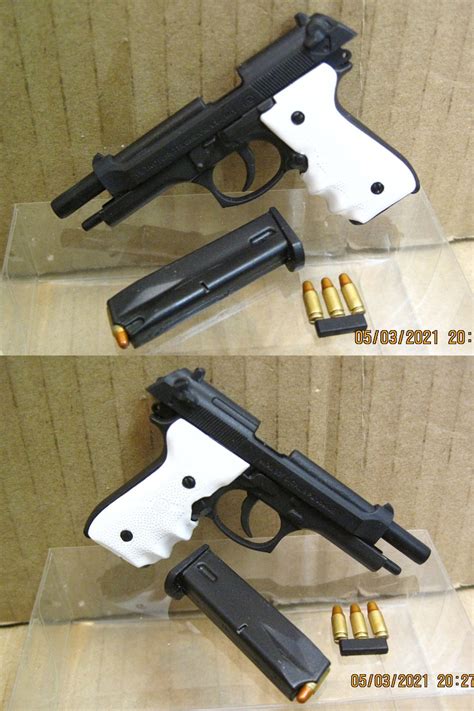 13 Scale Miniature Model Kit Pistol Beretta M92f Black Color Etsy