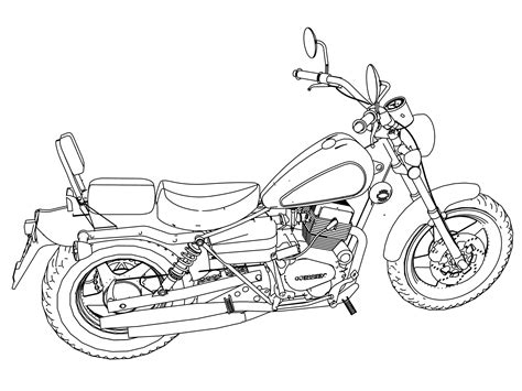 Motor Bike Coloring Pages - Coloring Home