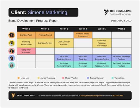 Colorful Client Progress Report Venngage