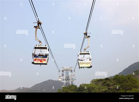 Teleférico Ngong Ping 360 En La Isla De Lantau Hong Kong Fotografía De