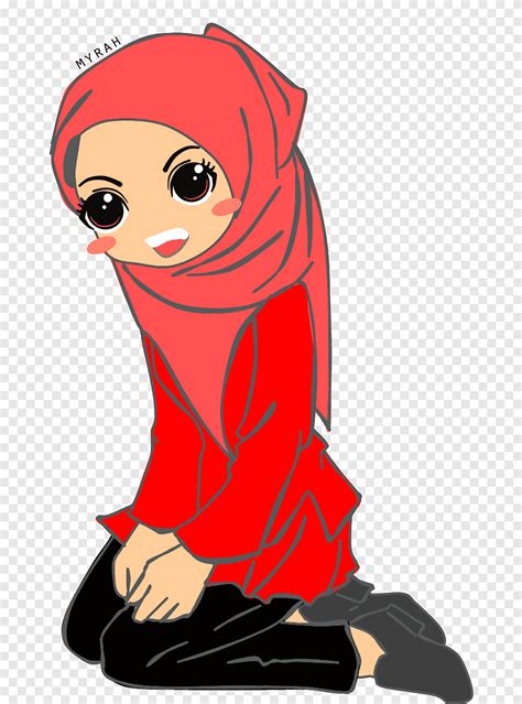 Muslim Hijab Fiqh Banner Doodle Cartoon Fictional Character Png Pngegg