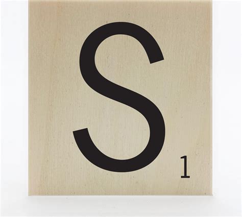 Houten Scrabble Letter S 8 X 8 Cm